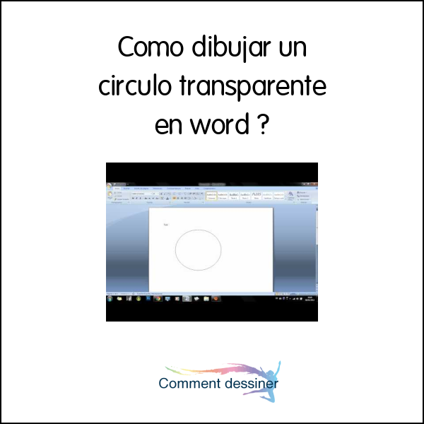 Como dibujar un circulo transparente en word